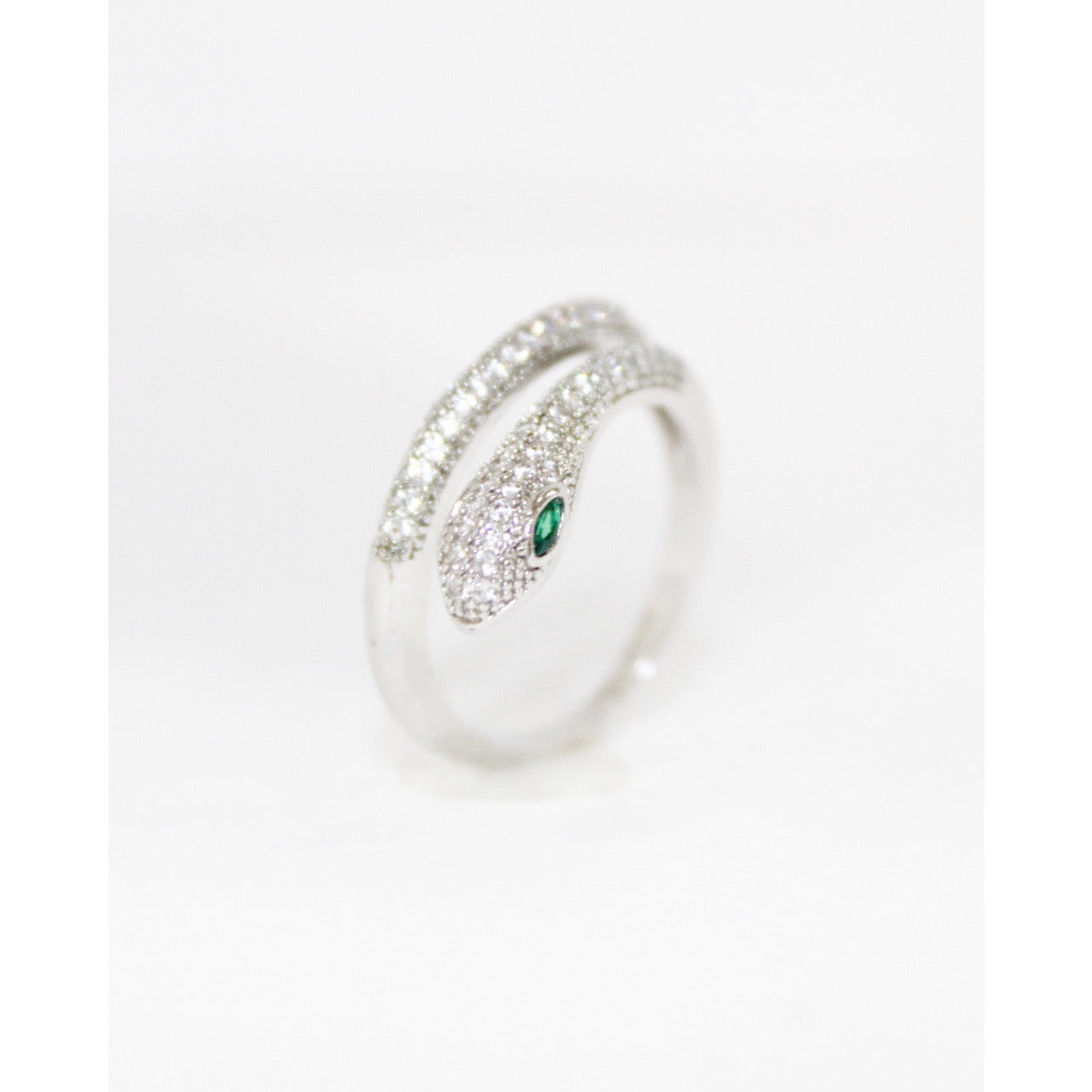 Green-Eyed Snake Ring