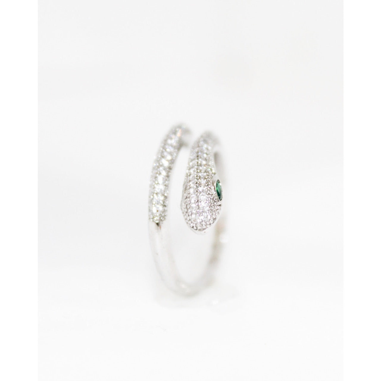 Green-Eyed Snake Ring