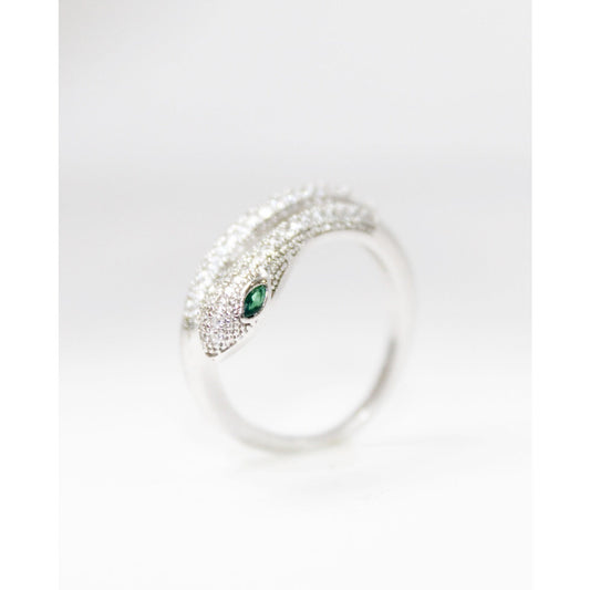 Green-Eyed Snake Ring